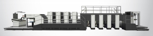 La Komori Lithrone GX40RP è caratterizzata da un’automazione molto spinta e può stampare bianca e volta senza voltura, cioè senza capovolgere il foglio, alla velocità di 18mila fogli l'ora.