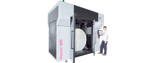 La stampante di grande formato, che non sarà presente in fiera, ma ci saranno campioni di stampa prodotte da Massivit 3D e presentazioni video supportate dal team NTG specializzato.